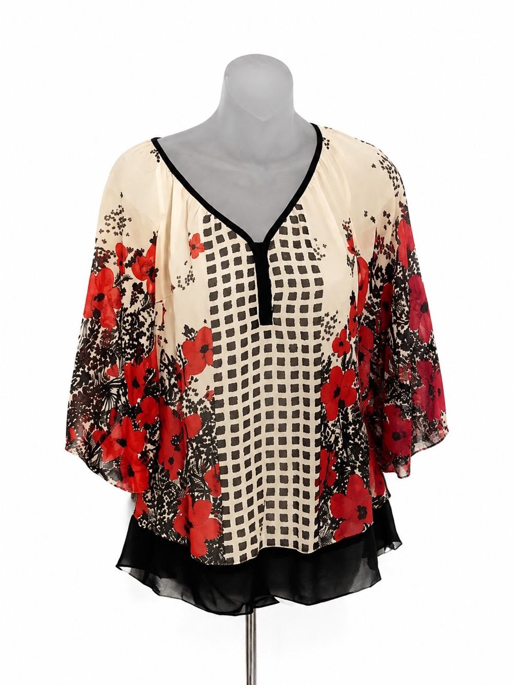 Anthropologie Fei Semester Floral Sheer Blouse Size S/P